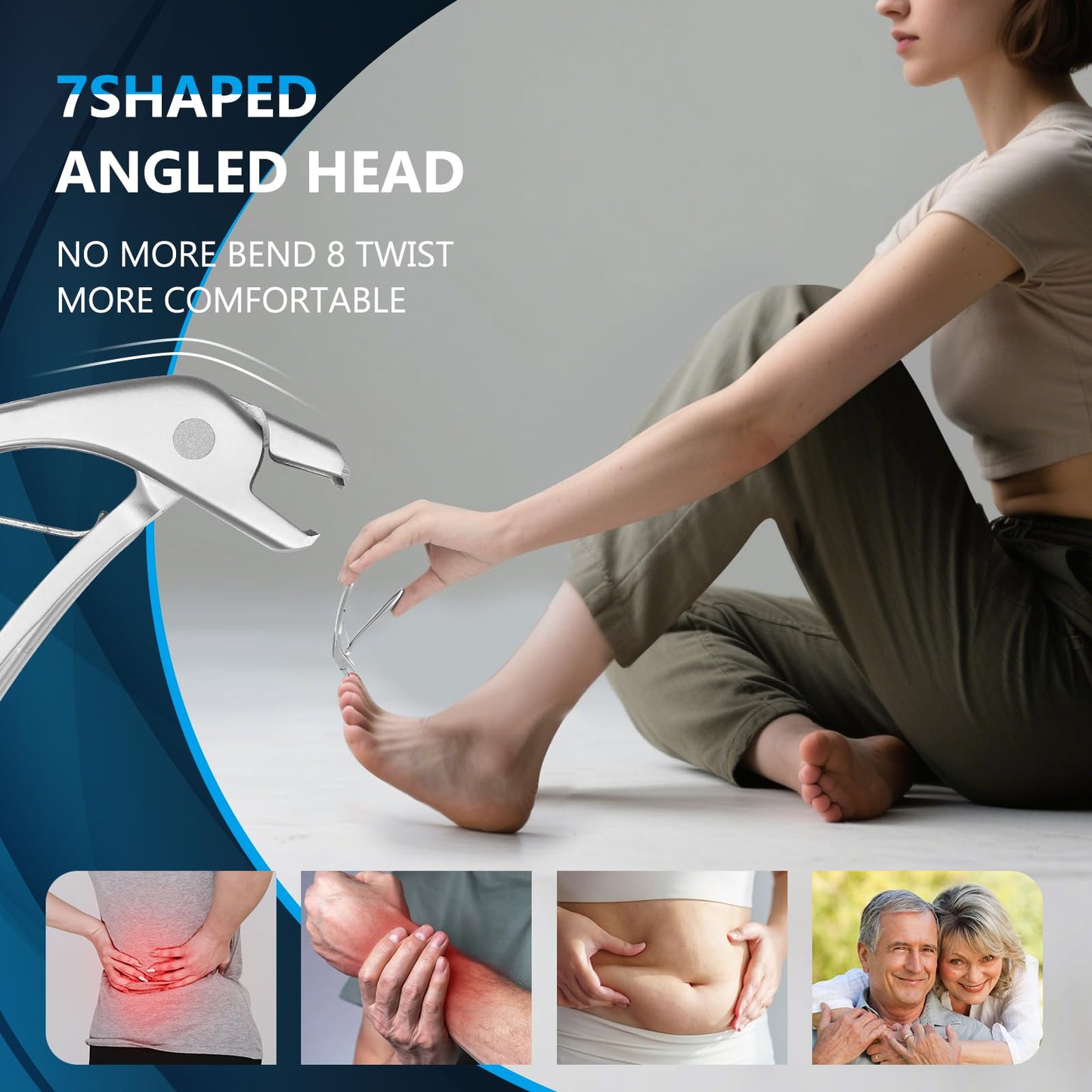 Vepkuso Nail Clippers&Toenail Clippers for Thick Nails for Seniors | Toe Nail Clippers Set for Ingrown Nails for Men | Manicure Kit &Nail Cutter for Women (Sliver(AC))