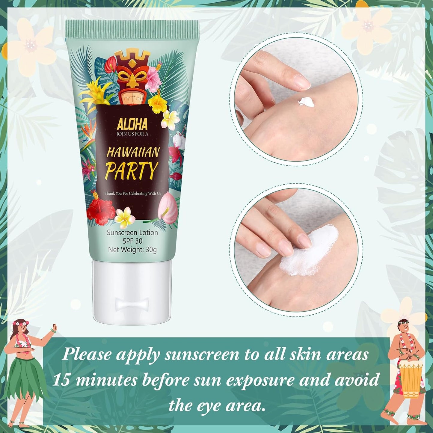 12-Pack SPF 30 Mini Sunscreen Lotion - Travel Size, Water Resistant, Perfect for Wedding Favors & Summer Gifts