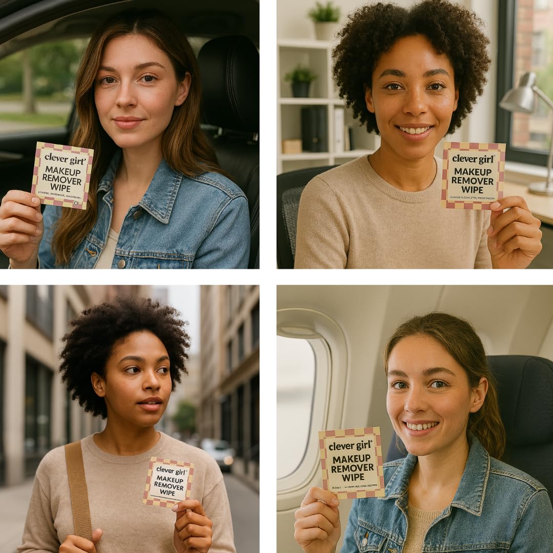 Individually Wrapped Makeup Remover Wipes with Micellar Water, Green Tea Extract, Aloe & Vitamin E - Travel Sized Individual Micellar Cleansing Wipes Unscented (30 Pack)