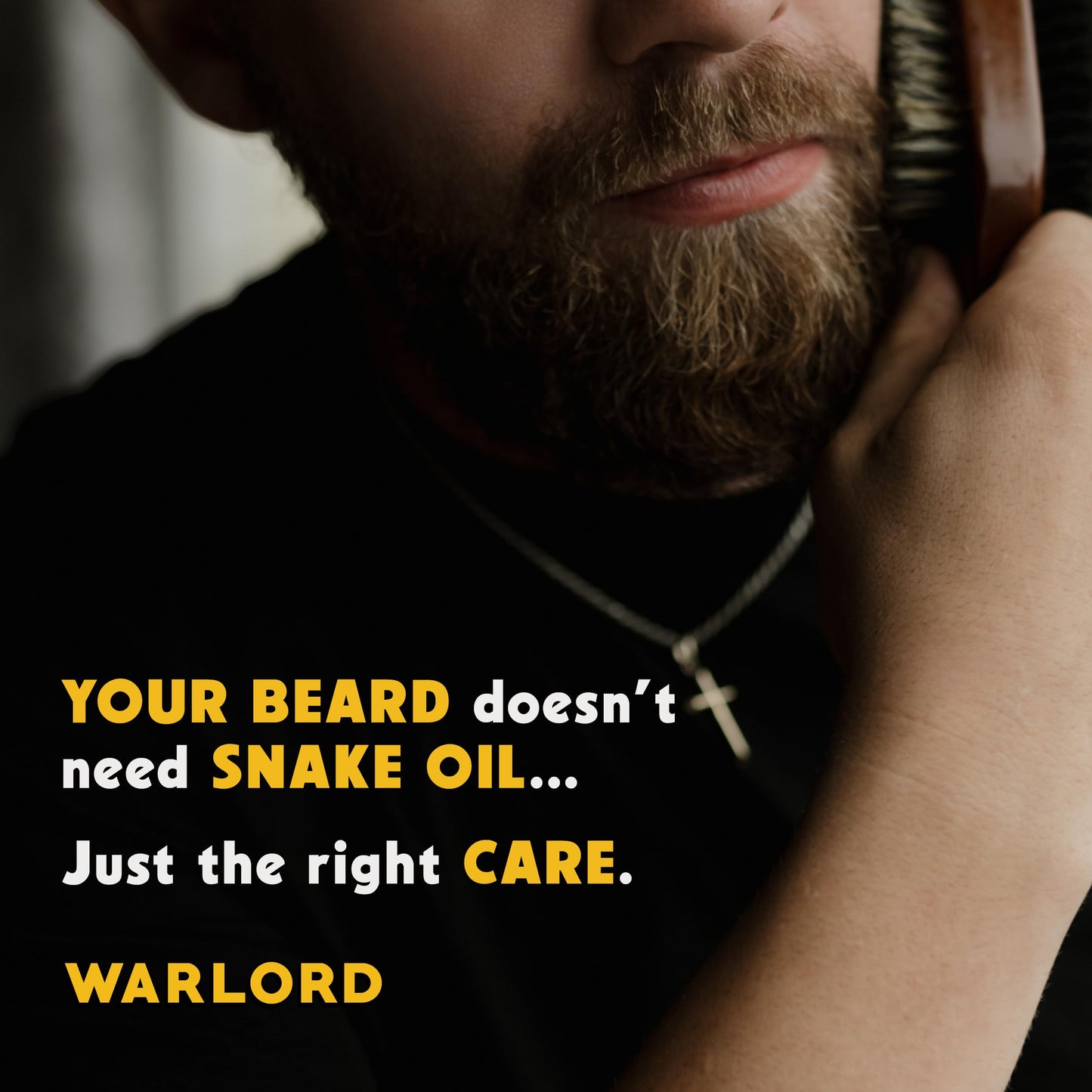WARLORD 3-in-1 Mens Body Wash, Hair Shampoo Conditioner & Beard Wash - Hydrating & Formulated for Facial Hair w/Vitamin E & Antioxidants for Sensitive Skin - Southern Tobacco, 16 oz bottle w/pump