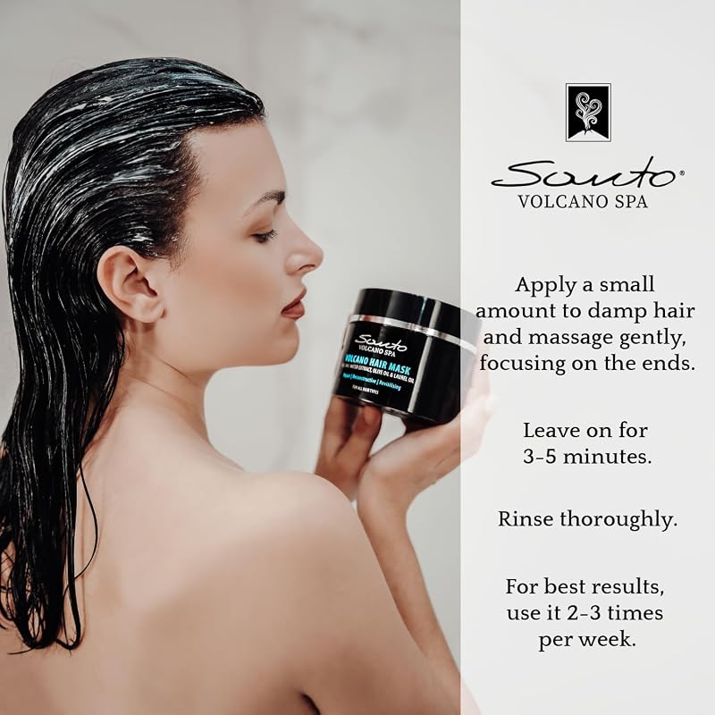 Santo Volcano Deep Hair Mask for Dry & Damaged Hair - 200ml