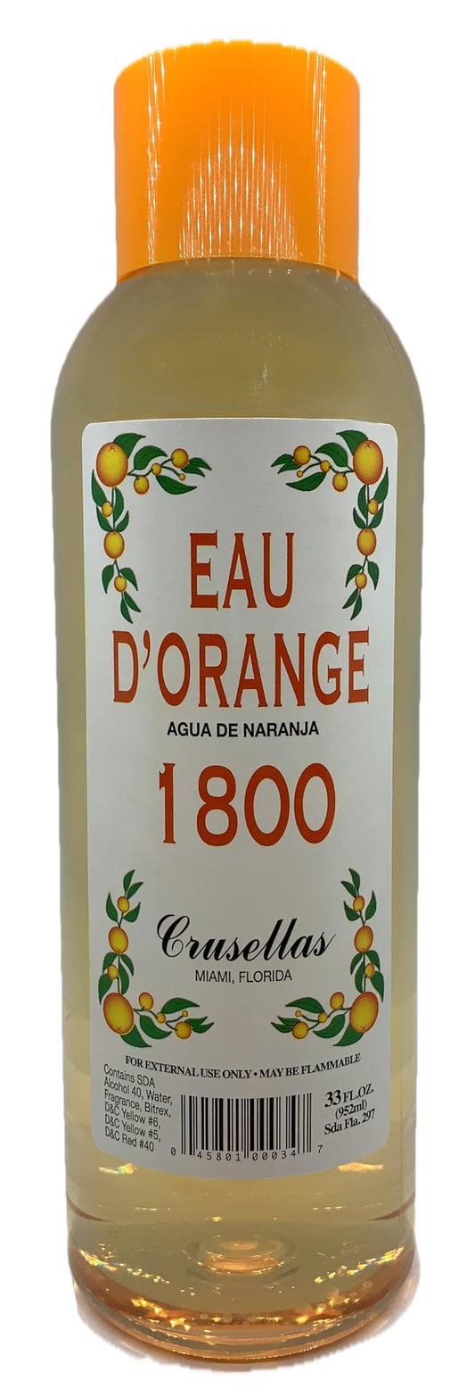 Crusellas Legitima Agua de Kolonia 1800 Orange (Naranja) Splash Cologne (33 Fl. Oz.)