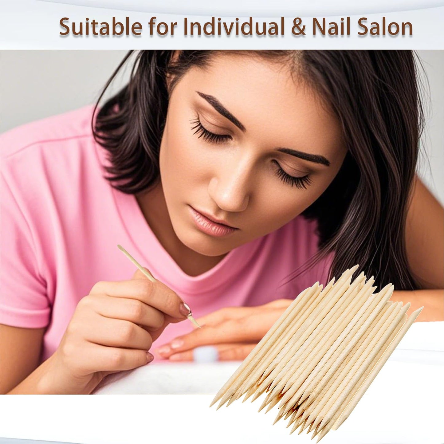 GOLD HONEY 360PCS Orange Sticks for Nails in Boxed - 4.5 Inch Double Sided Orange Wood Sticks for Nails Used - Professional Manicure & Cuticle Remover - Manicure Pedicure Tool