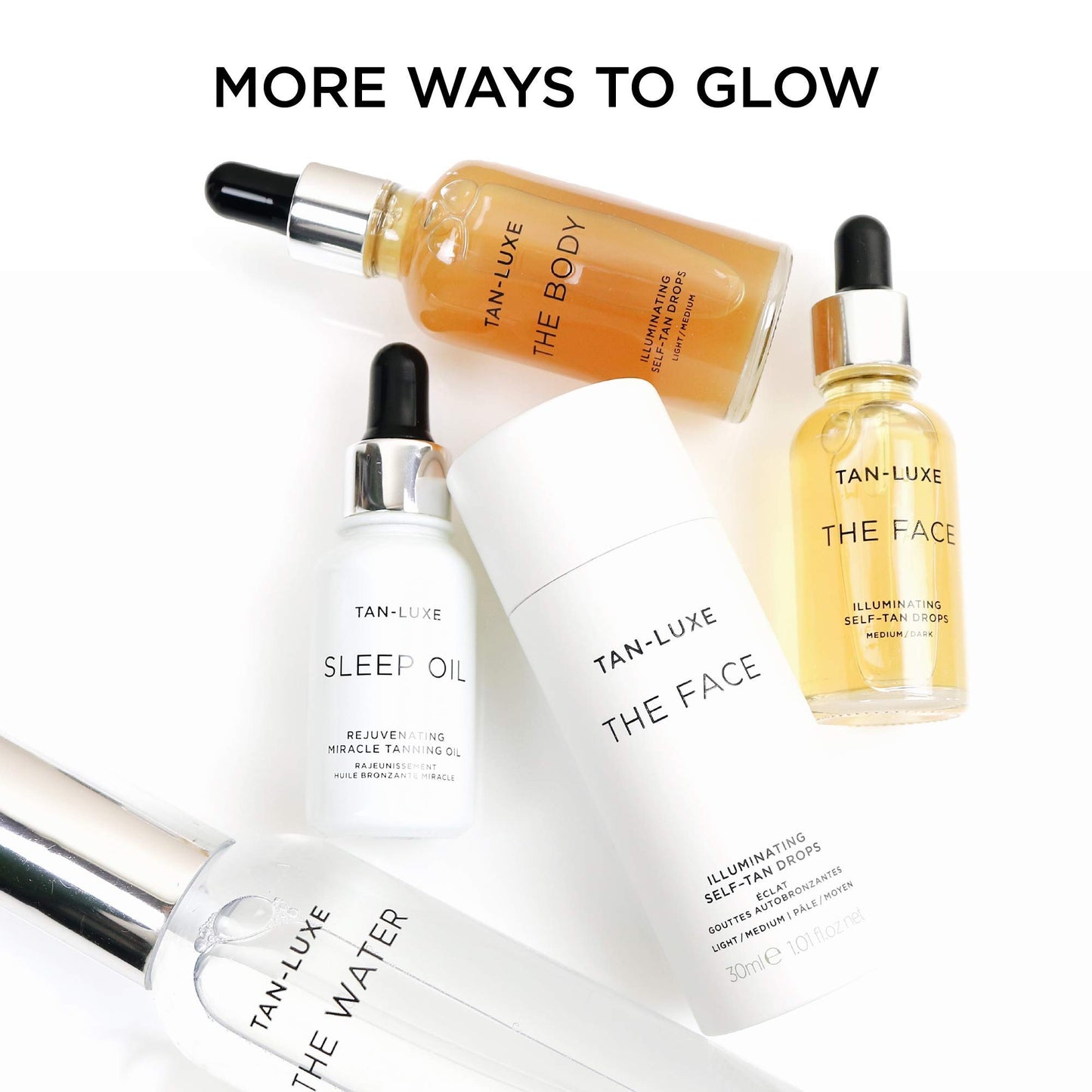 Tan-Luxe The Water Hydrating Self-Tan Water, Transparent Tanning Mist, Vitamin-Infused Tanner, Quick-Drying, Streak-Free, Vegan, No Fake Tan Smell, 6.76 fl. oz/200 ml Bottle (Medium/Dark)