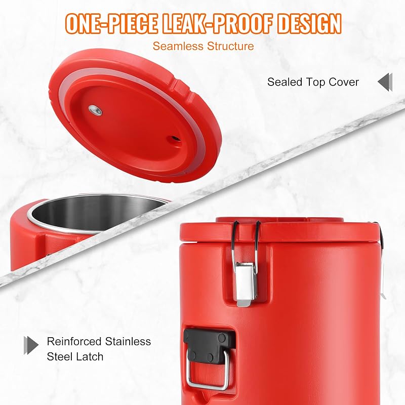 4.5 Gal Stainless Steel Insulated Beverage Dispenser with Spigot - Dual-Layer Hot & Cold Server (9.2 L) - Food-Grade, Leak-Proof