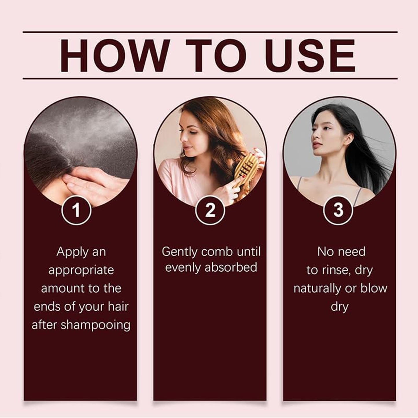 Nbkzsix Anti-Frizz Hair Conditioner Spray, Instant Hydrating & Moisturizing for Frizzy, Hydrating & Moisturizing for Dry, Damaged Hairs, Leave-in Conditioner Spray (1pc)