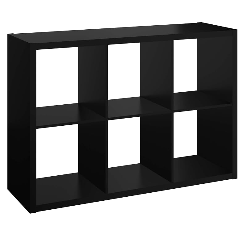 ClosetMaid 6-Cube Storage Organizer Shelf - Black Finish (Variation: Black+6-Cube)