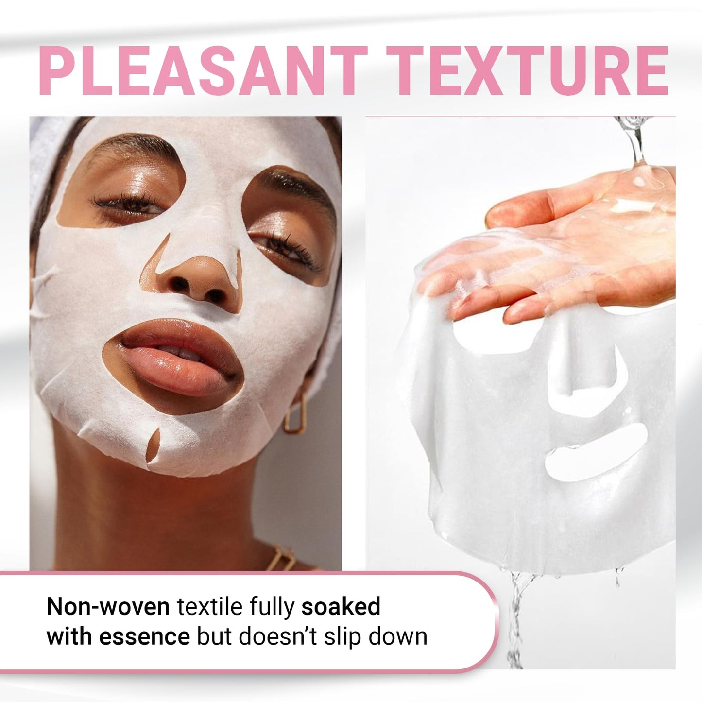 VIABEAUTY 24 Pack of Collagen Face Mask with Ceramides - Rejuvenating Facial Sheet Mask, Fine Lines & Reduce Wrinkles - Face Masks Skincare Moisturizing Collagen Mask for All Skin Types