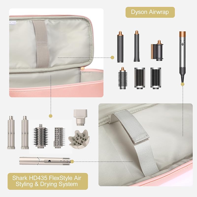 Double-Layer Carrying Case for Shark Flexstyle Rose Pink