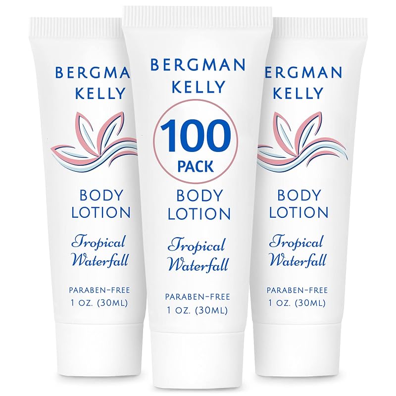 Travel Size Lotion 1 fl oz (Pack of 100) - Bergman Kelly Ginger & Lime Scent Tropical Waterfall