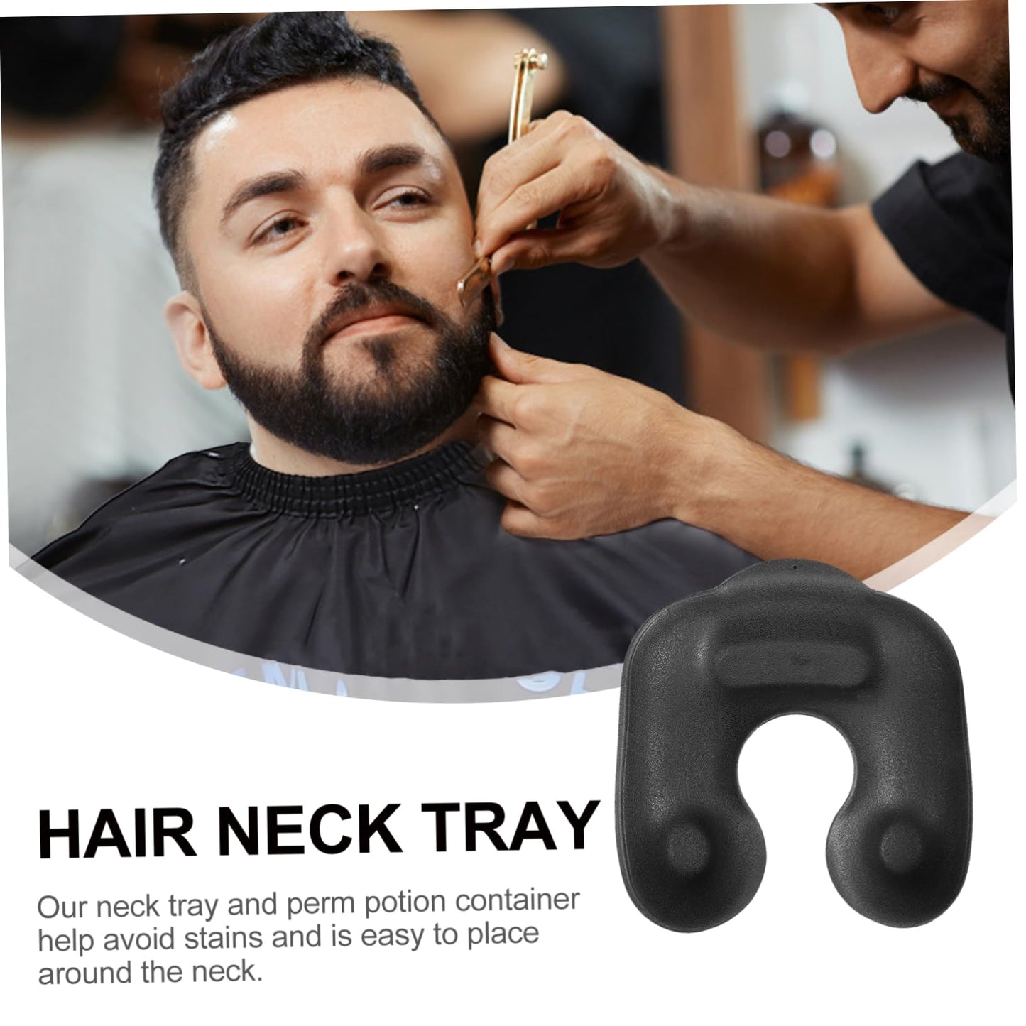 DOITOOL Salon Hairdressing Perming Neck Tray Hair Washing Tray Hair Dye Shoulder Rest Barber Perm Container for Haircut Coloring