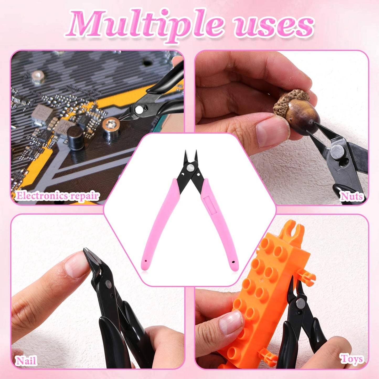 Rhinestone Remover, Black 5" Metal Nail Art Scissors, Rhinestone Remover Nipper, Nail Art Decorations Removers DIY Tool Accessory