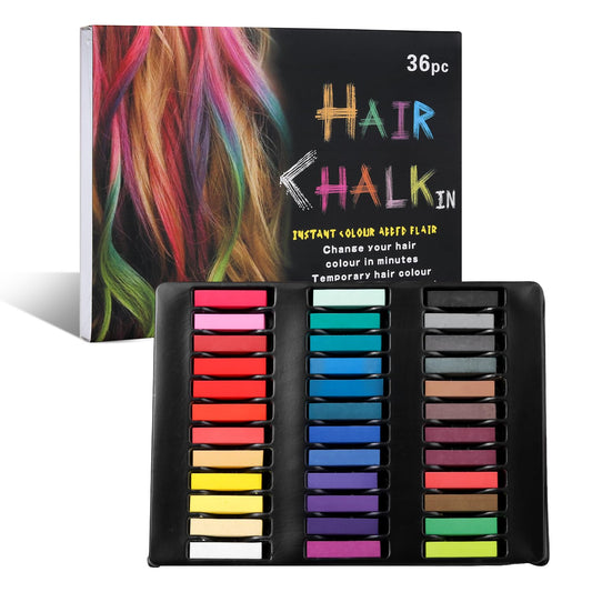 Temporary Hair Chalk Comb Hair Color Dye for Girls Kids, Washable Hair Chalk for Girls Age 4 5 6 7 8 9 10-12 Birthday Christmas Cosplay Hair DIY Party(36 Colors)