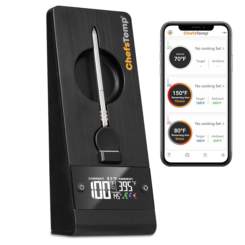 ProTemp Plus Next-Gen Wireless Meat Thermometer Stand + 1 Probe - 100% Wireless, Wi-Fi & Bluetooth