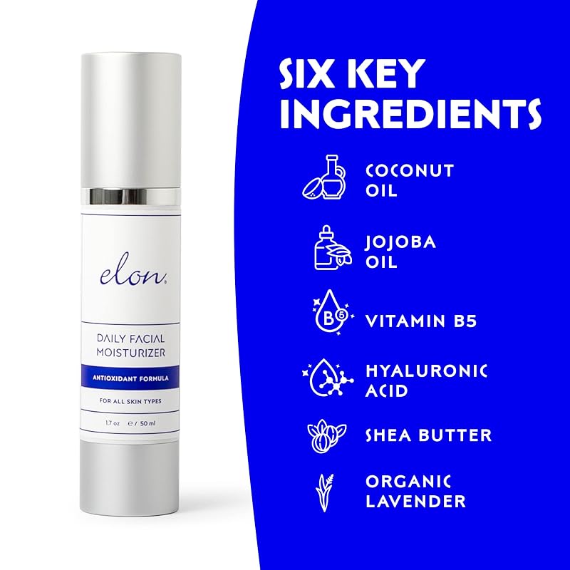 Daily Facial Moisturizer for Women with Hyaluronic Acid, Coconut & Jojoba Oil – Anti-Aging Hydration