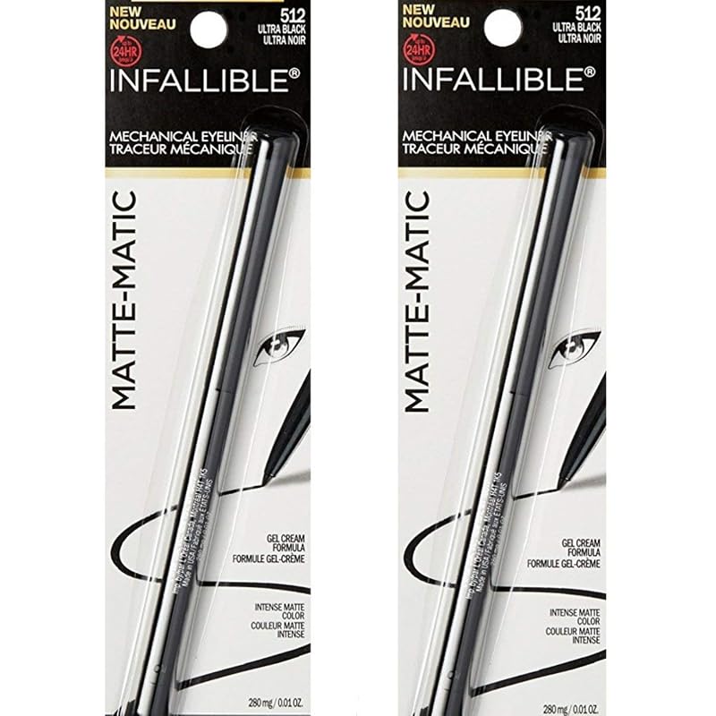 L'Oreal Infallible Matte-Matic Mechanical Eyeliner Ultra Black 512 - 2 Pack