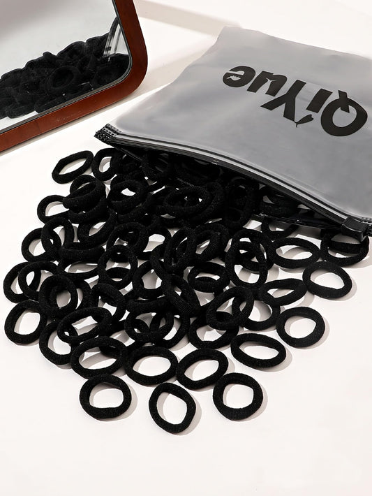 100 Pcs Hair Ties for Women - Cotton Seamless Rubber Ties,No Crease Pony Tail Elastic Hair Bands for Thick Thin Fine Hairstyles,No Damage.