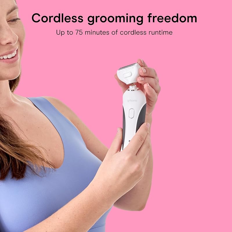 All-in-One Shave & Trim System for Women – Cordless Face & Body shaver, 75-Minute Runtime