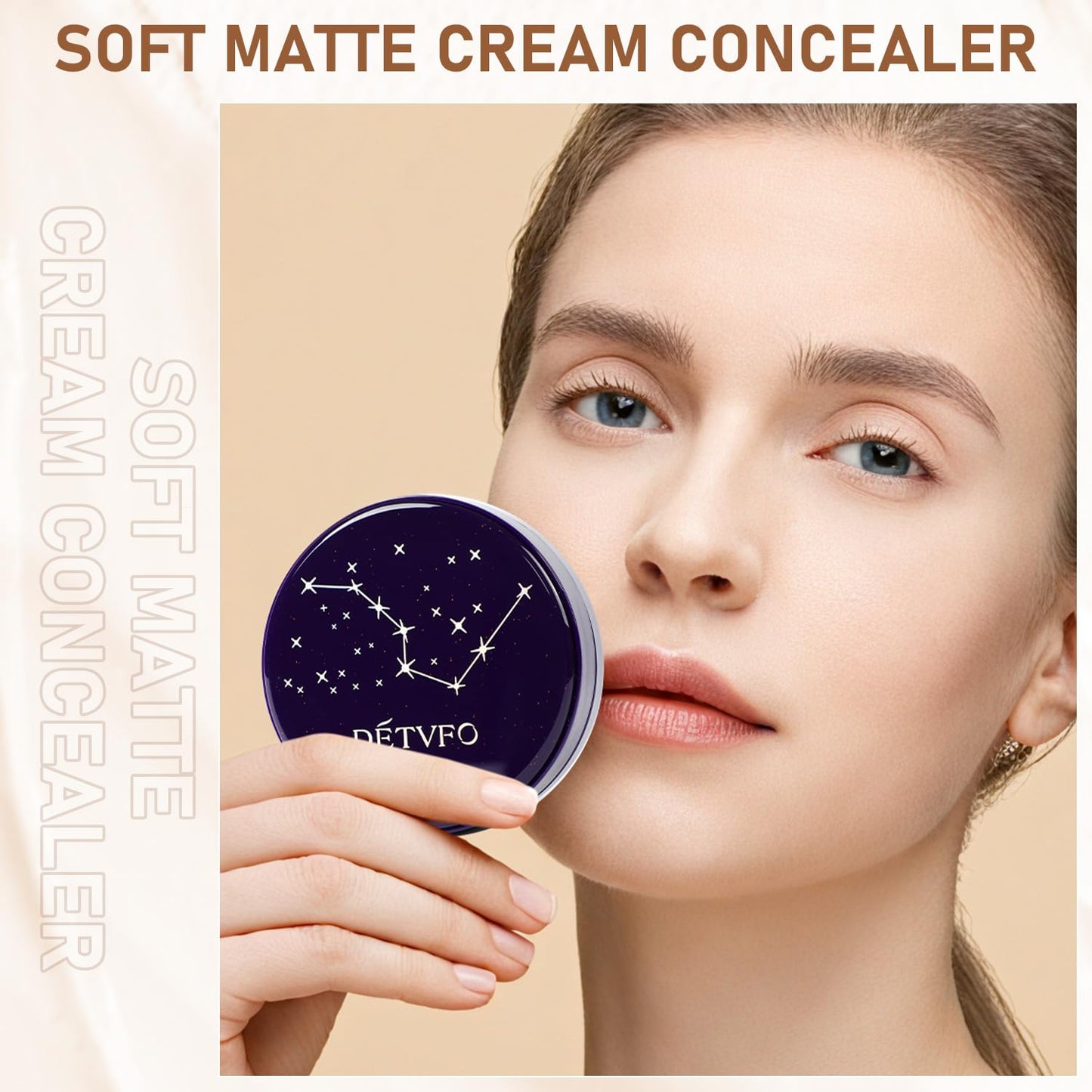 Evanesce Soft Matte Cream Concealer, Waterproof Foundation, Full Coverage, Hydrating Long-Lasting Concealer for All Skin Type (Natural)