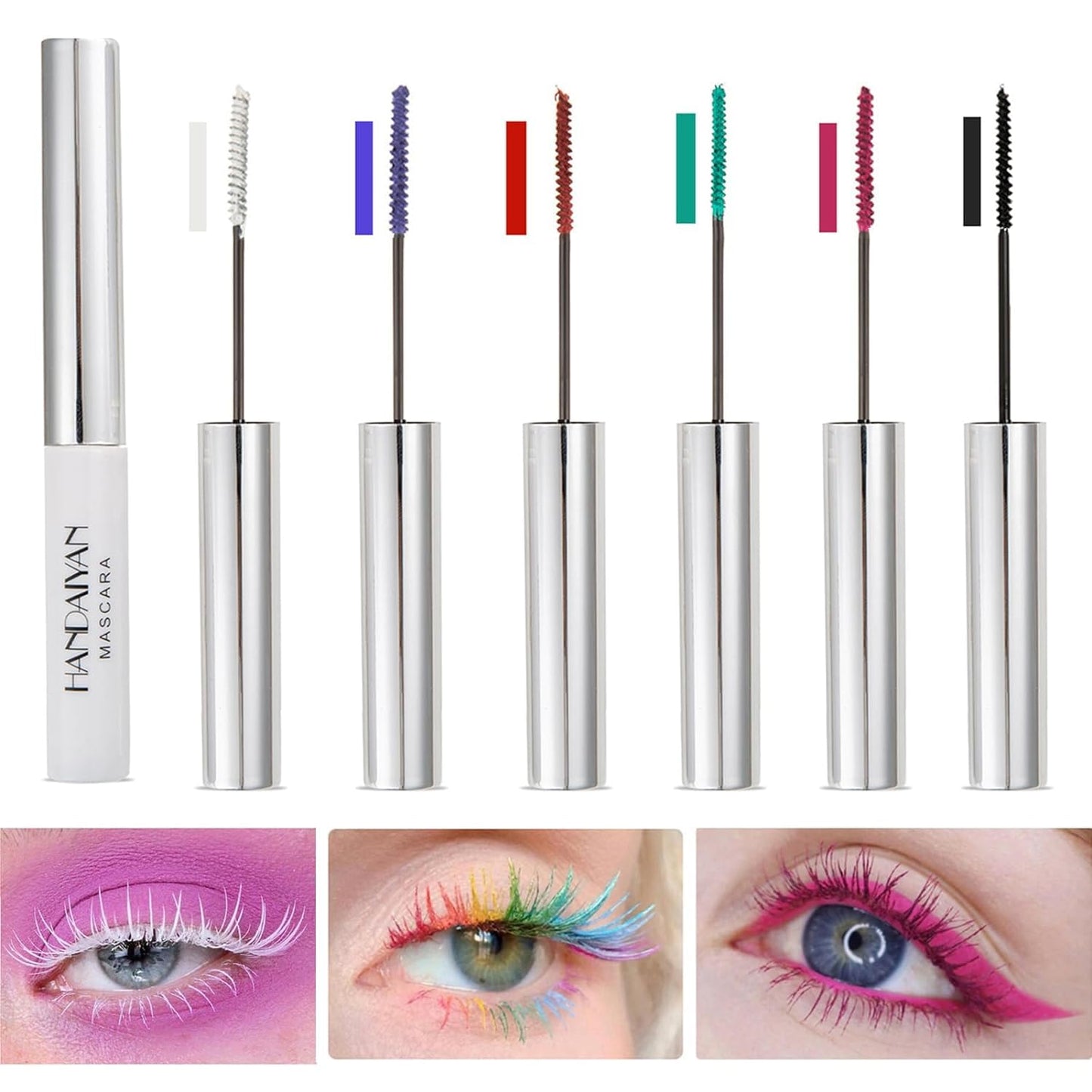 Colored Mascara Set - 9 Waterproof Shades for Long-Lasting Eye Makeup - Perfect Mother's Day Gift