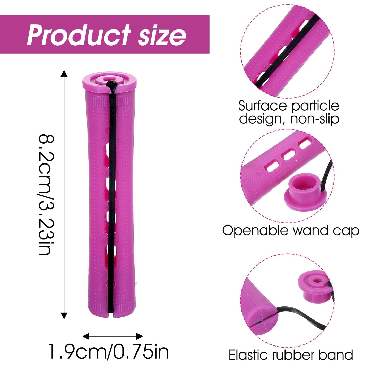 Classicseali 30PCS Perm Rollers,Purple Perm Rods for Black Women Bangs, Small Perm Rods DIY Hair Tools, Used to Create Different Types of Hairstyles at Home and Salon, Such as Curly and Wavy Hair