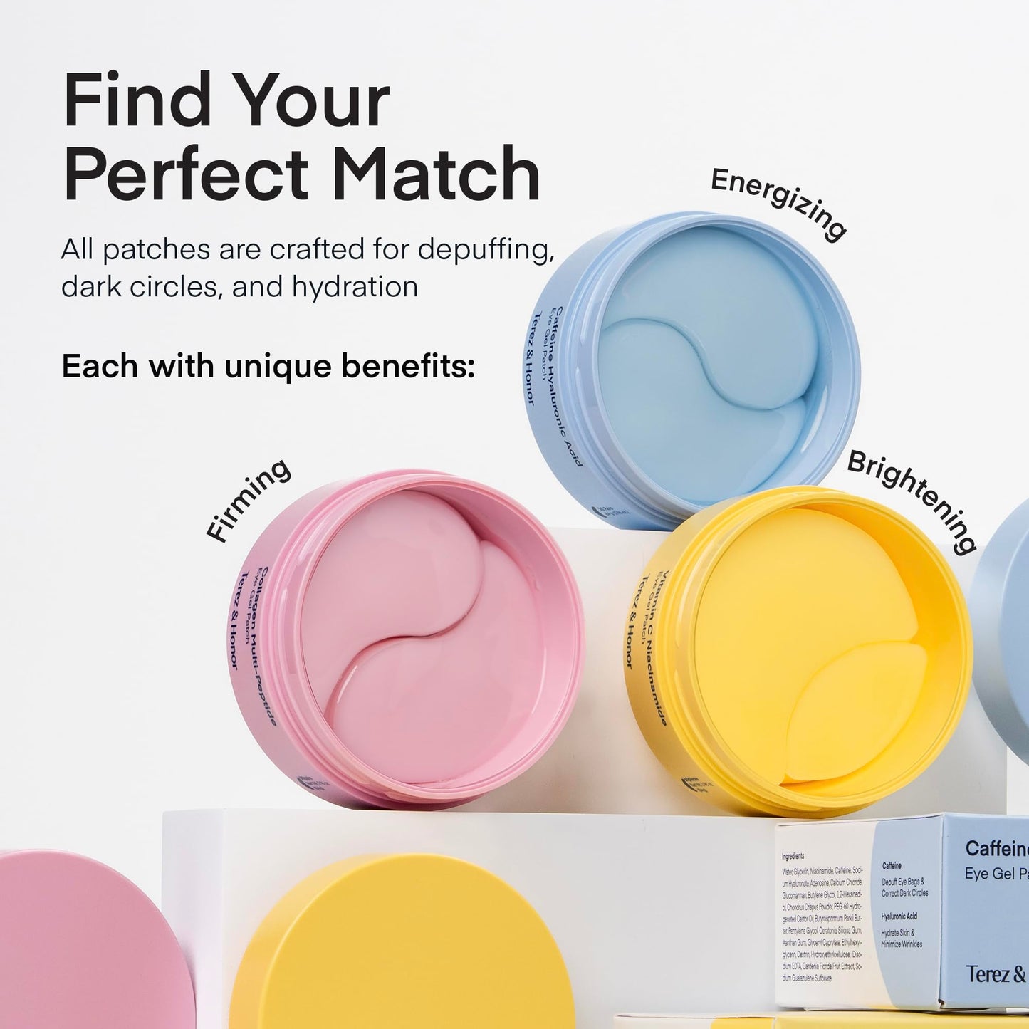 Under Eye Patches for Dark Circles: Puffiness & Eye Bag Treatment Gel Mask with Caffeine Hyaluronic Acid Niacinamide - Undereye Brightening Hydrating Anti-Wrinkle & Cooling - Korean Skincare, 30 Pairs