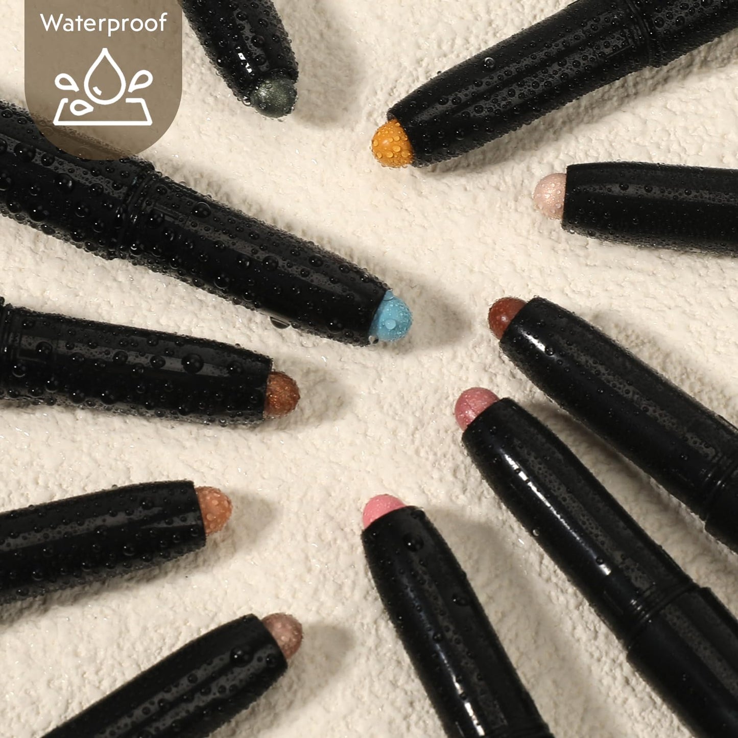 FIVEFULU Matte Cream Eyeshadow Stick, Yellow Eye Shadow Stick for Women【Waterproof】【Long-Lasting】【Ultra-Blendable Formula】 Rotatable Cream Eye Shadow Pencil Crayon (#07)