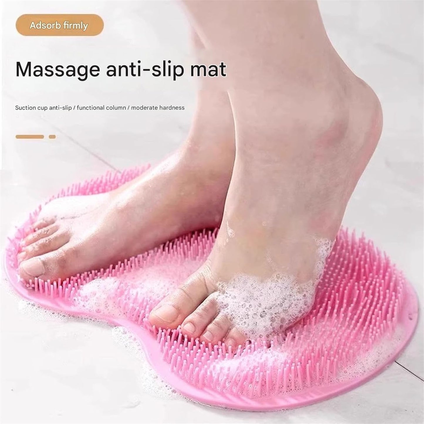 Solespa Hands Free Silicone Foot Scrubber Mat, Solespa Foot Scrubber, for Clean Men and Women with Suction Cup(Green)