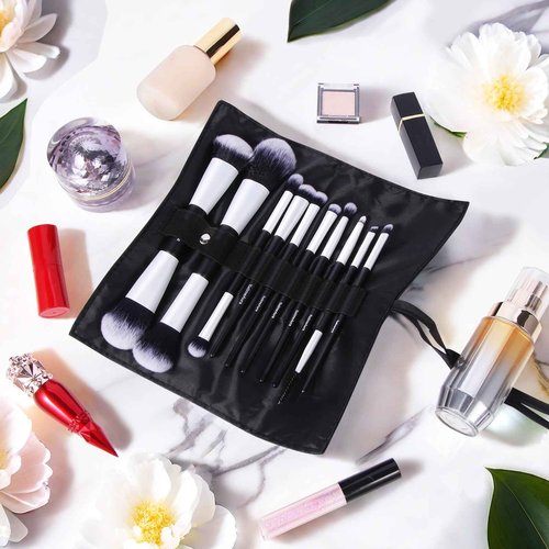 YutimeAura Makeup Brush Set 10pc, Dual-Ended Makeup Brushes For Bronzer, Contour, Eyeshadow, Blush, Concealer, Foundation