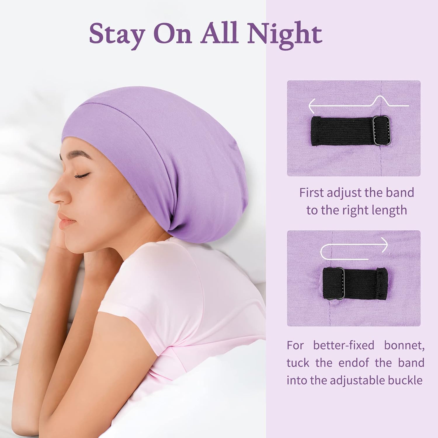 100% Silk Dreadlock Cap & Bonnet for Sleeping - Extra Large Hair Cover for Men & Women