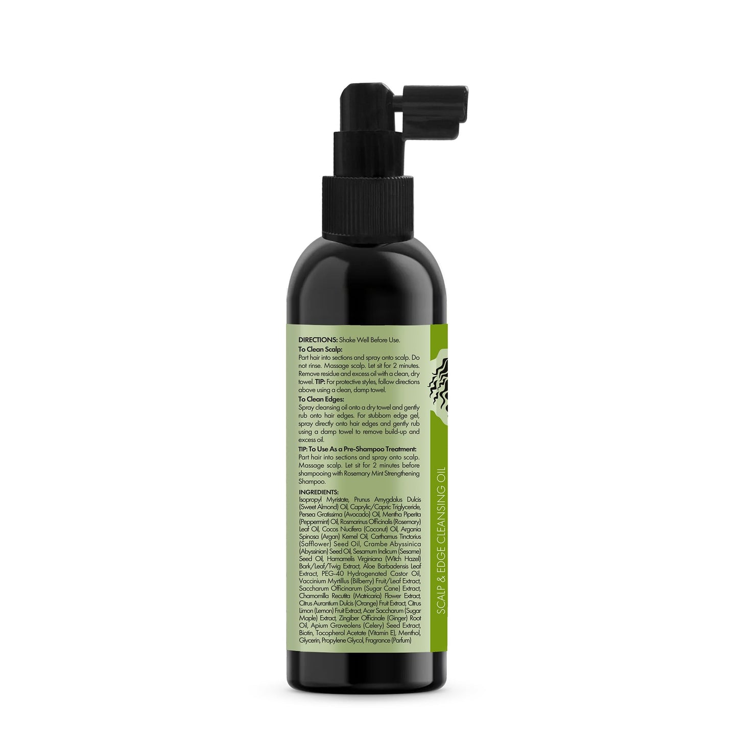 Mielle Organics Rosemary & Mint Scalp & Edge Cleansing Hair Oil - No-Rinse Scalp Cleanser for Product Build Up - Prolongs Hairstyles Between Wash Days & Encourages Longer, Healthier Hair (4 Oz)