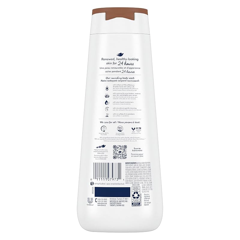 Dove Restoring Coconut & Cocoa Butter Body Wash - 4 Count