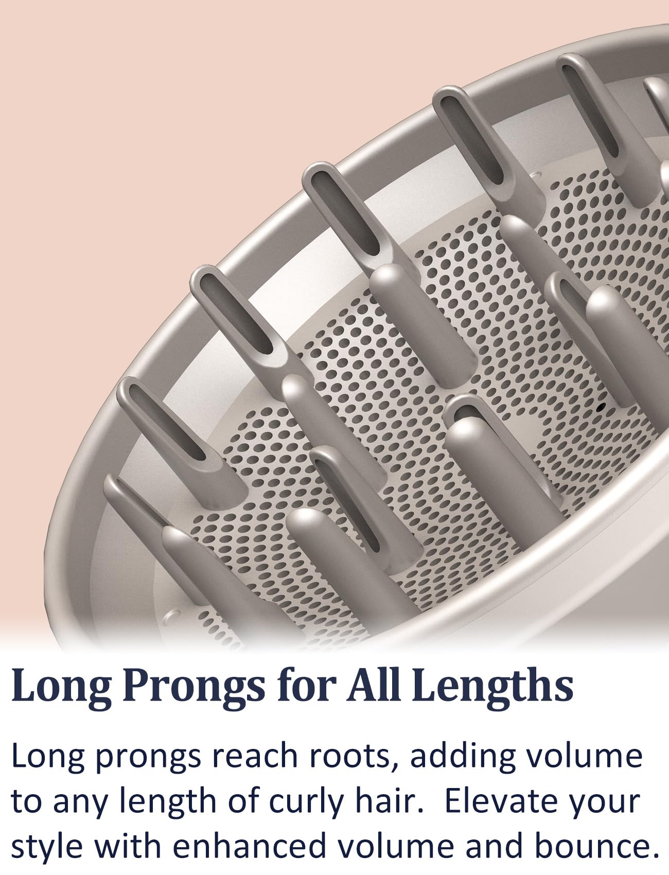 Diffuser Attachment for Shark FlexStyle Air Styling & Drying System, Enhance Natural Curls Accessories for Flex Style Dry Styler, Styling Tool for Wavy, Curly, Coily Hair, Grey