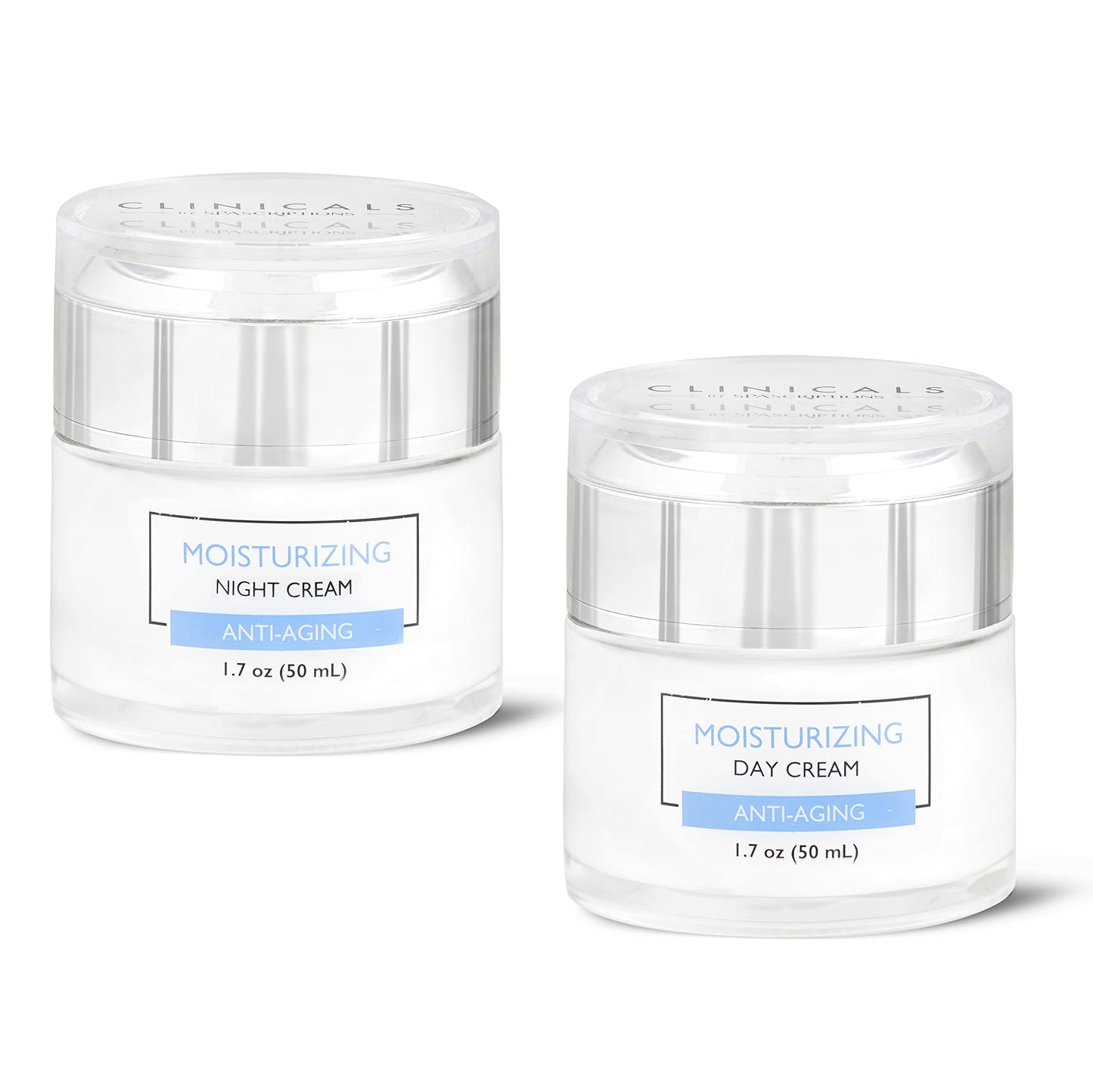 Clinicals- Moisturizing Day & Night Cream Set with Retinol - 2 Pack (1.7oz)