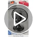 12-Inch Metal Desk Fan with Oscillation & 3-Speed Settings - Matte Black