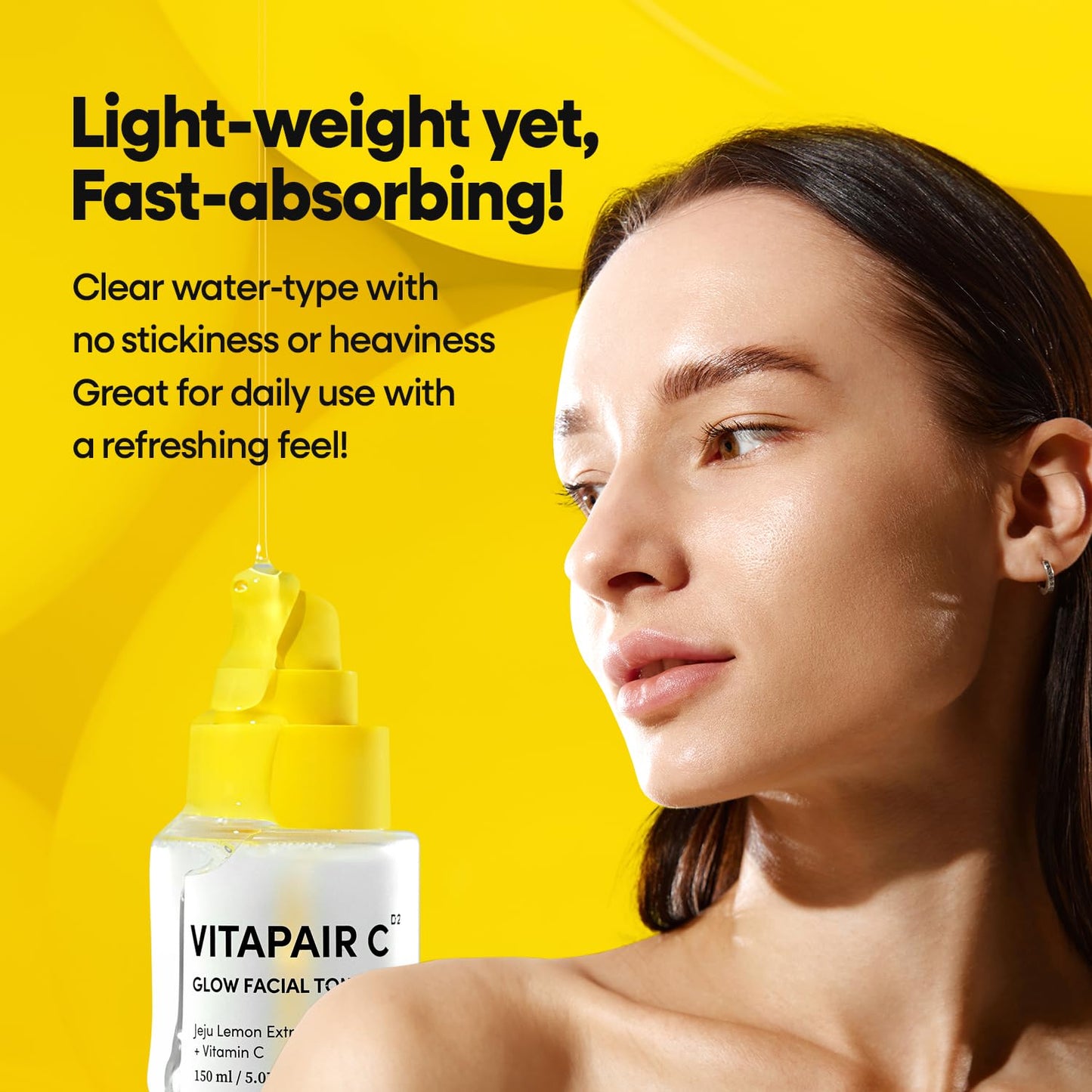 Nature Republic Vitapair C Glow Facial Toner - Vitamin Toners for Face, Hydrating Skin Care for Women, Niacinamide Korean Skincare, Clean, Clear Moisturizing, Gentle Natural Beauty, 150ml / 5.07 fl oz