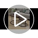 HOJINLINERO Black Nesting Coffee Table Set of 2 - Space-Saving Wooden Cocktail Tables
