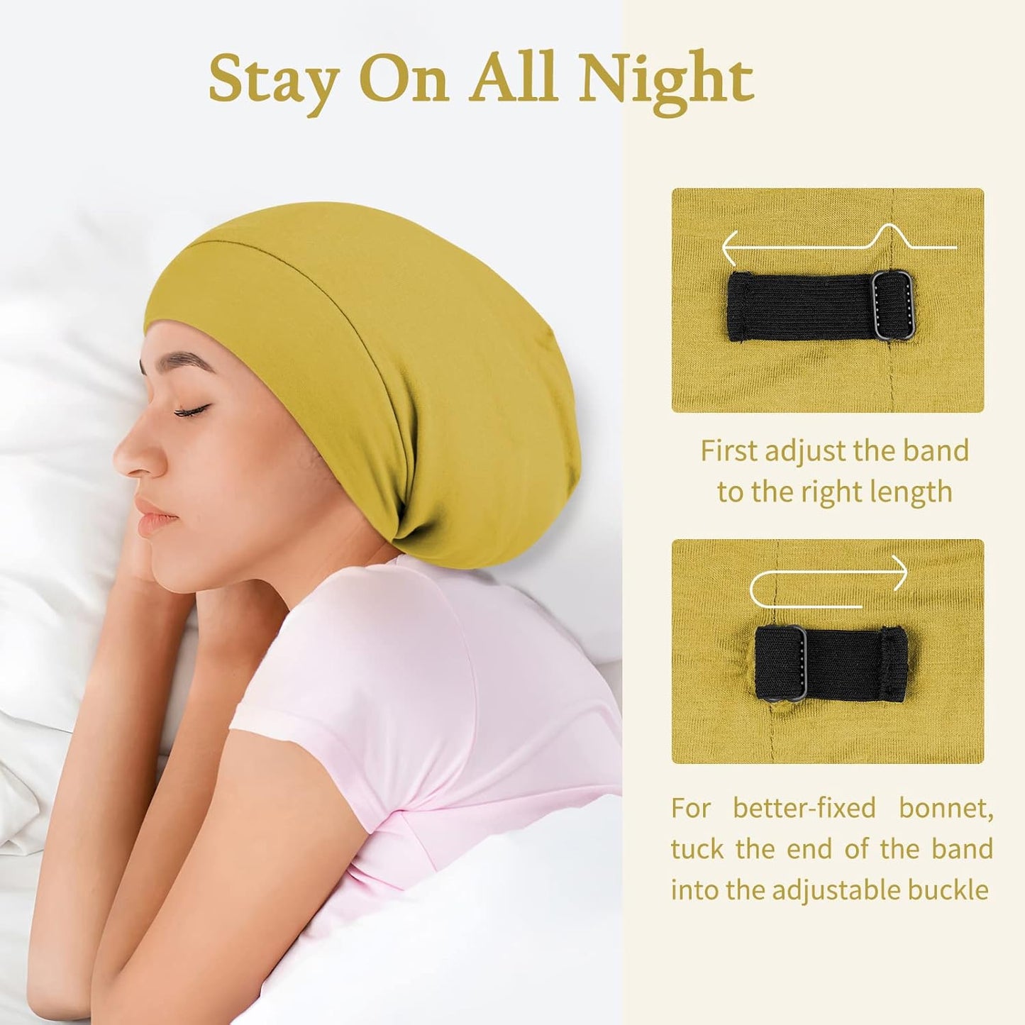 100% Silk Dreadlock Cap & Bonnet for Sleeping - Extra Large Hair Cover for Men & Women