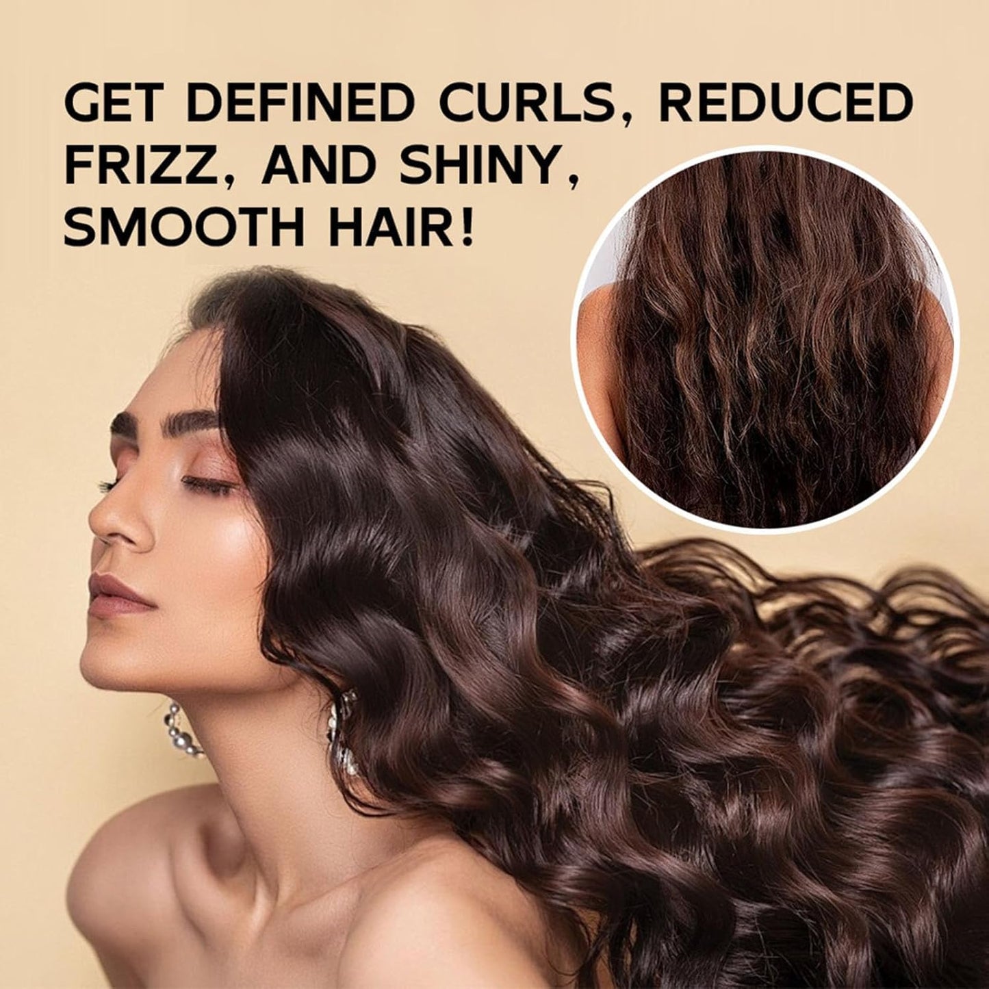 Curl Defining Cream Hydrating Argan Oil Hair Mask Curl Cream for Enhances Wavy Hair and Curly Hair, Smoothing Curling Cream Detangles, Conditions and Reduces Frizz (1 Pack)