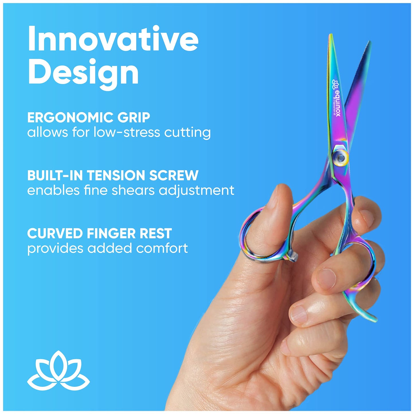 Equinox Razor Edge Series Professional Hair Scissors - 6.5” Premium Japanese Stainless Steel Hair Cutting Scissors, Hair Shears, Hair Razors for Hair Cutting, Barber Accessories & Hair Salon Supplies