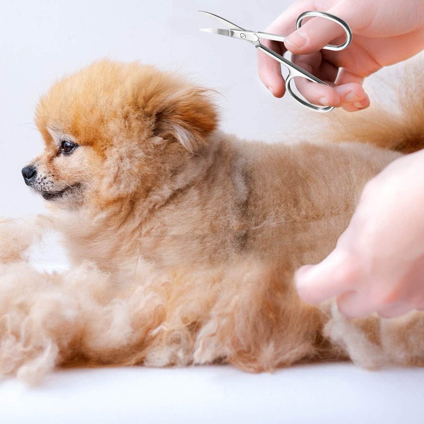 Cuticle Nipper, Curved Cuticle Scissors, Cuticle Remover Trimmer Pusher Nippers, Precision Manicure Scissor Nail Cuticle Trimmer, Professional Stainless Steel Nail Scissors for Cuticle Care - 4Pack