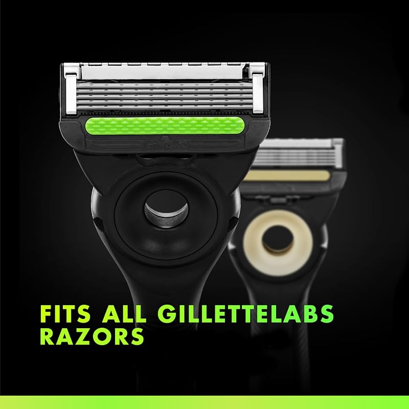 GilletteLabs Razor Refills for Men - 6 Refills + 7oz Rapid Foaming Shave Gel (Variation: 6 Count)