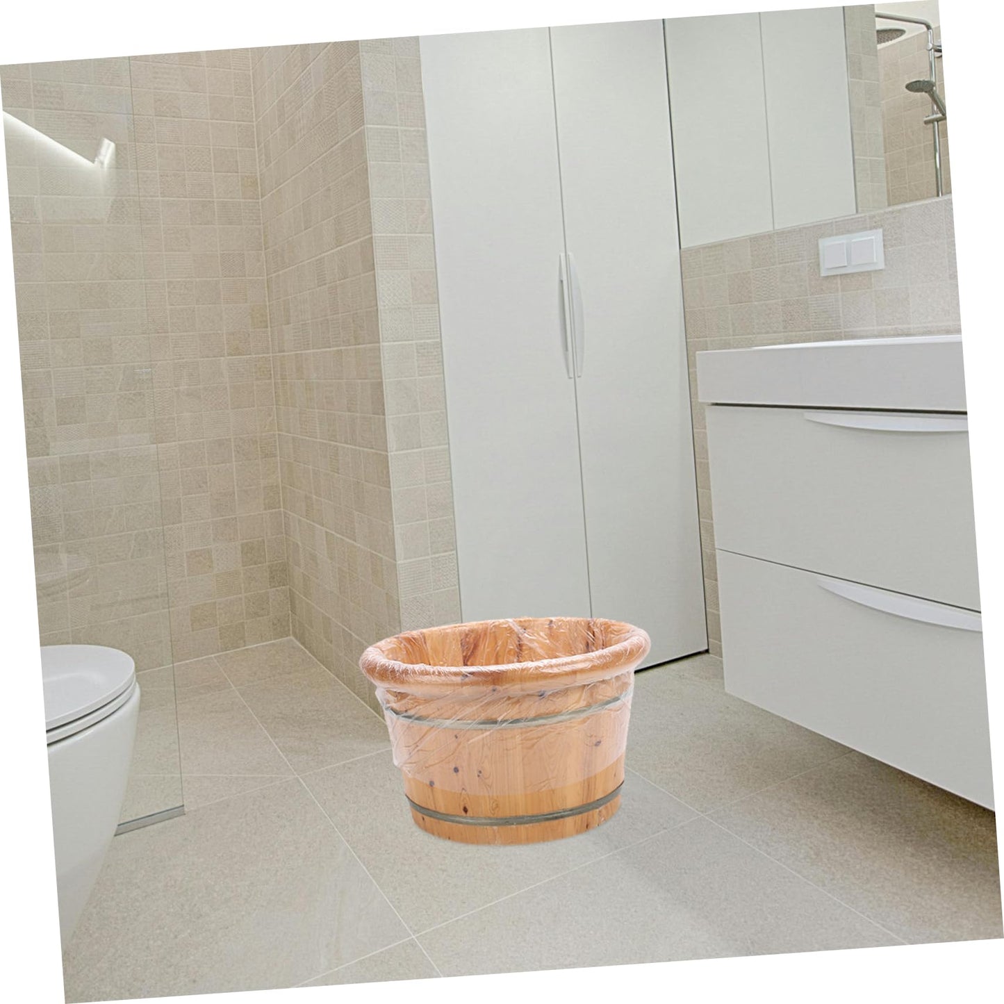 Healvian Portable Foot Bath Liners 80pcs Single Use Pedicure Bowl Liners Spa Tub Supplies