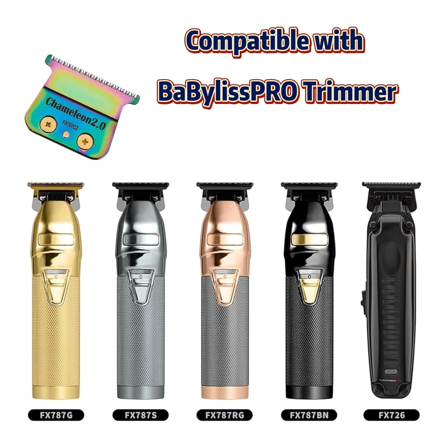 BaByliss PRO FX707Z Replacement Trimmer Blades for FX787 & FX726 - DLC 2.0 (1 Pc)