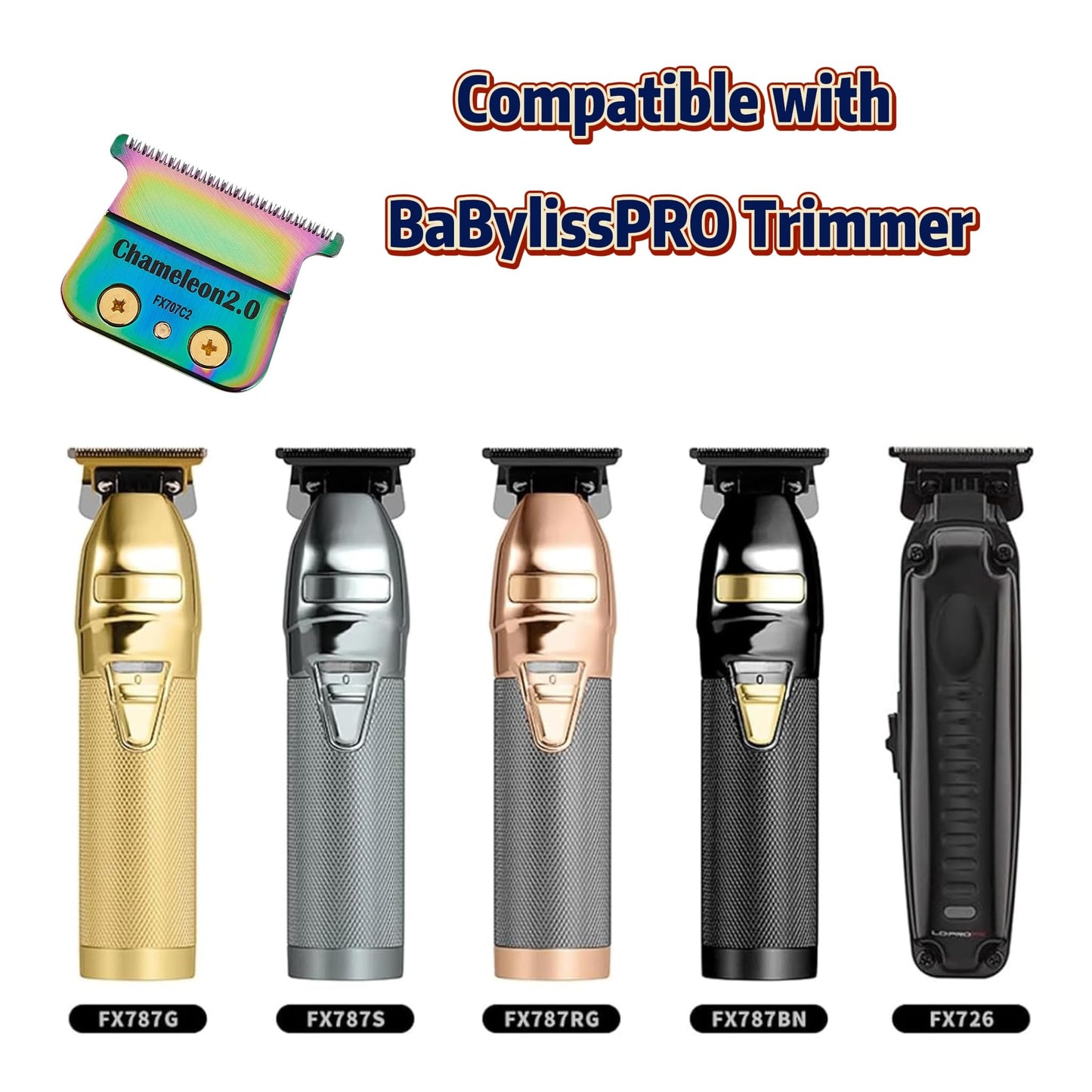 FX707Z Replacement Blades compatible with BaByliss PRO PRO FX787 & FX726 Trimmer Trimmer Blade,DLC 2.0 Trimmer Blade compatible with BaByliss Replacement Trimmer Blades(1 Pc)
