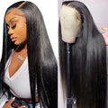 26 Inch Lace Front Wig Human Hair 13x4 Frontal Pre Plucked Bleached Knots Glueless Natural Color
