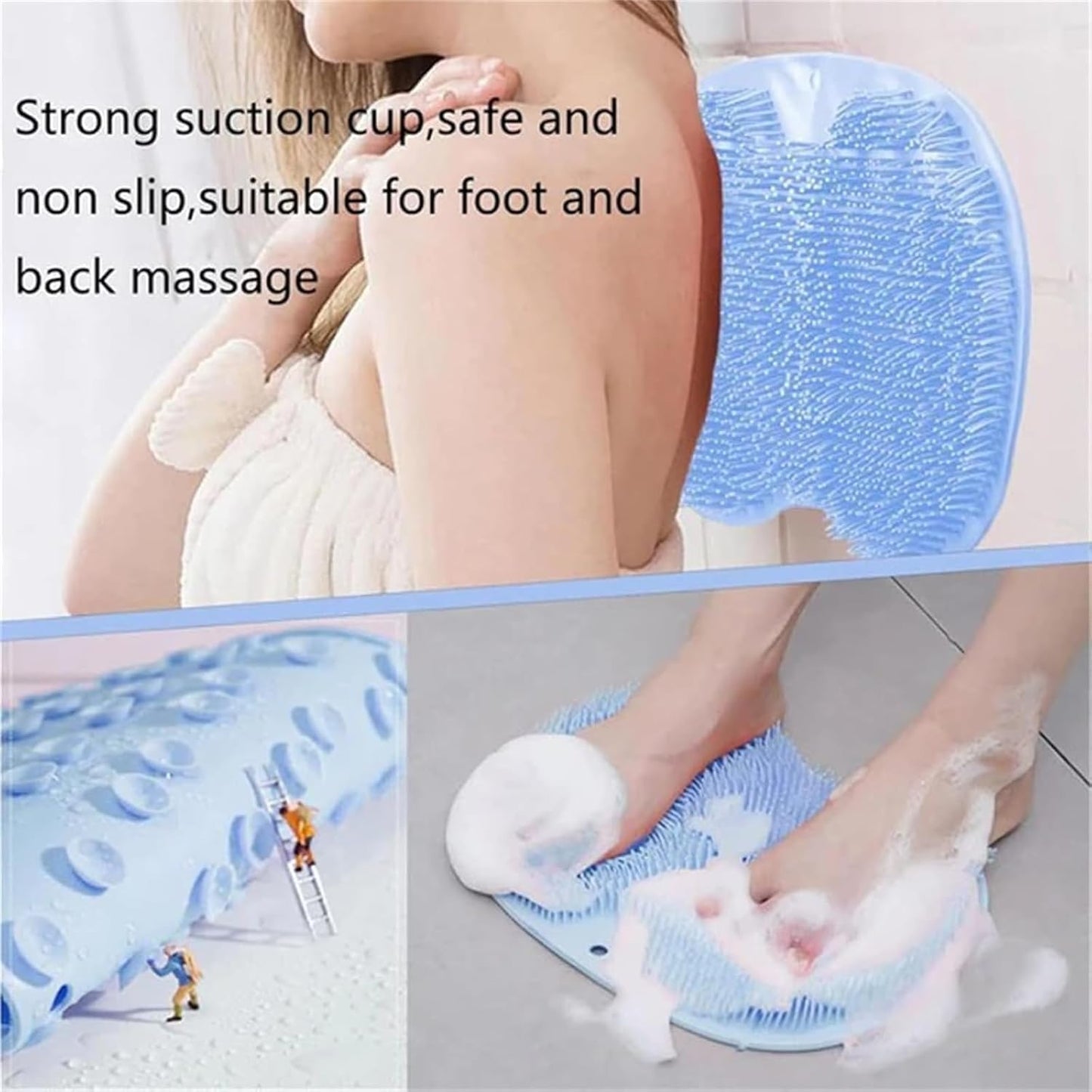 Solespa Hands Free Silicone Foot Scrubber Mat, Solespa Foot Scrubber, for Clean Men and Women with Suction Cup(Green)