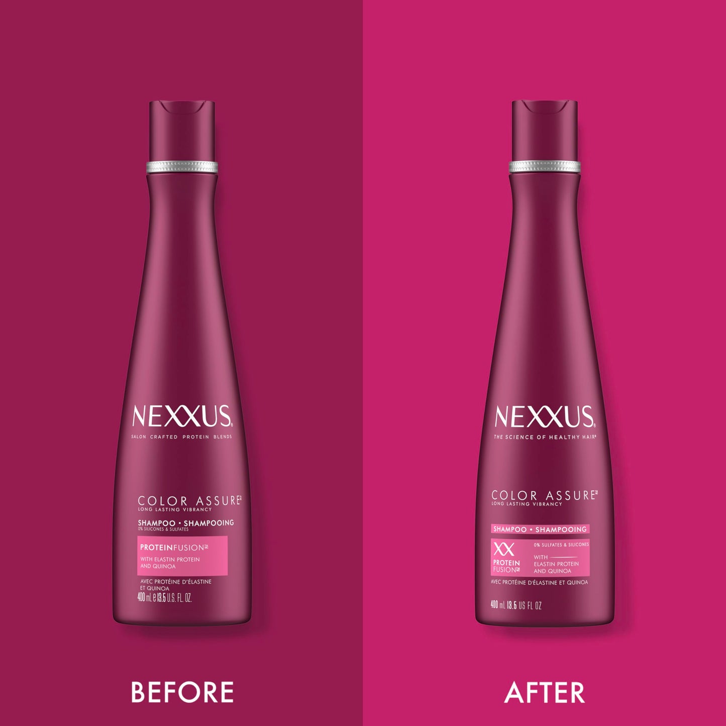 Nexxus Hair Color Assure Sulfate-Free Shampoo with ProteinFusion, For Color Treated Hair Shampoo 13.5 oz
