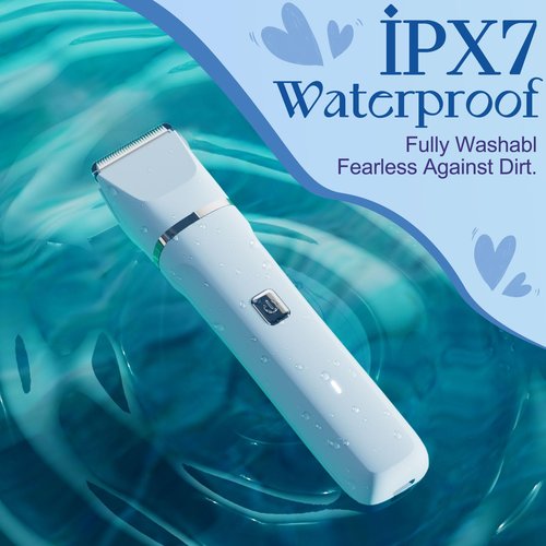 Electric Shaver for Women - Body Hair Trimmer Shaver for Women's Grooming, Wet & Dry Use Groomer, Dusk Razor for Women, Ladies Electric Razors for Legs, Female Trimmer for Private Area, Blue