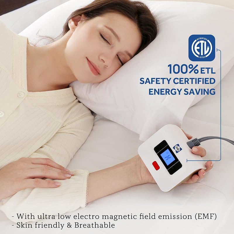 Sealy Full-Size Electric Mattress Pad, 10 Heat Settings, Machine Washable (Variation: Full)